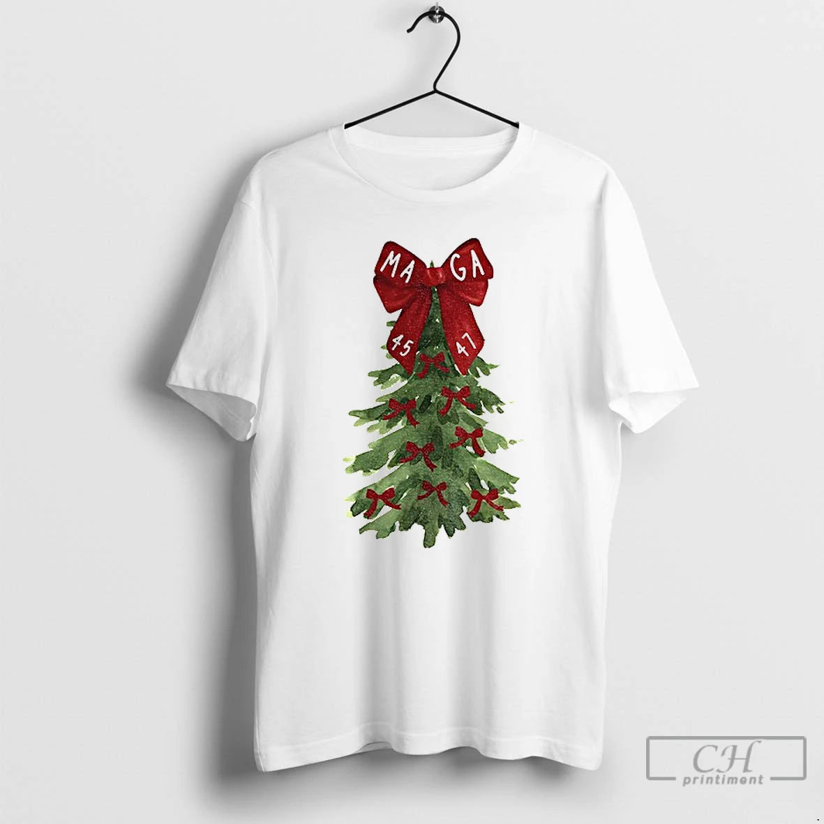 Premium Maga 45 47 Trump Christmas Tree Merry Xmas T-Shirts, Hoodie, Sweatshirt | InkNestWear.com