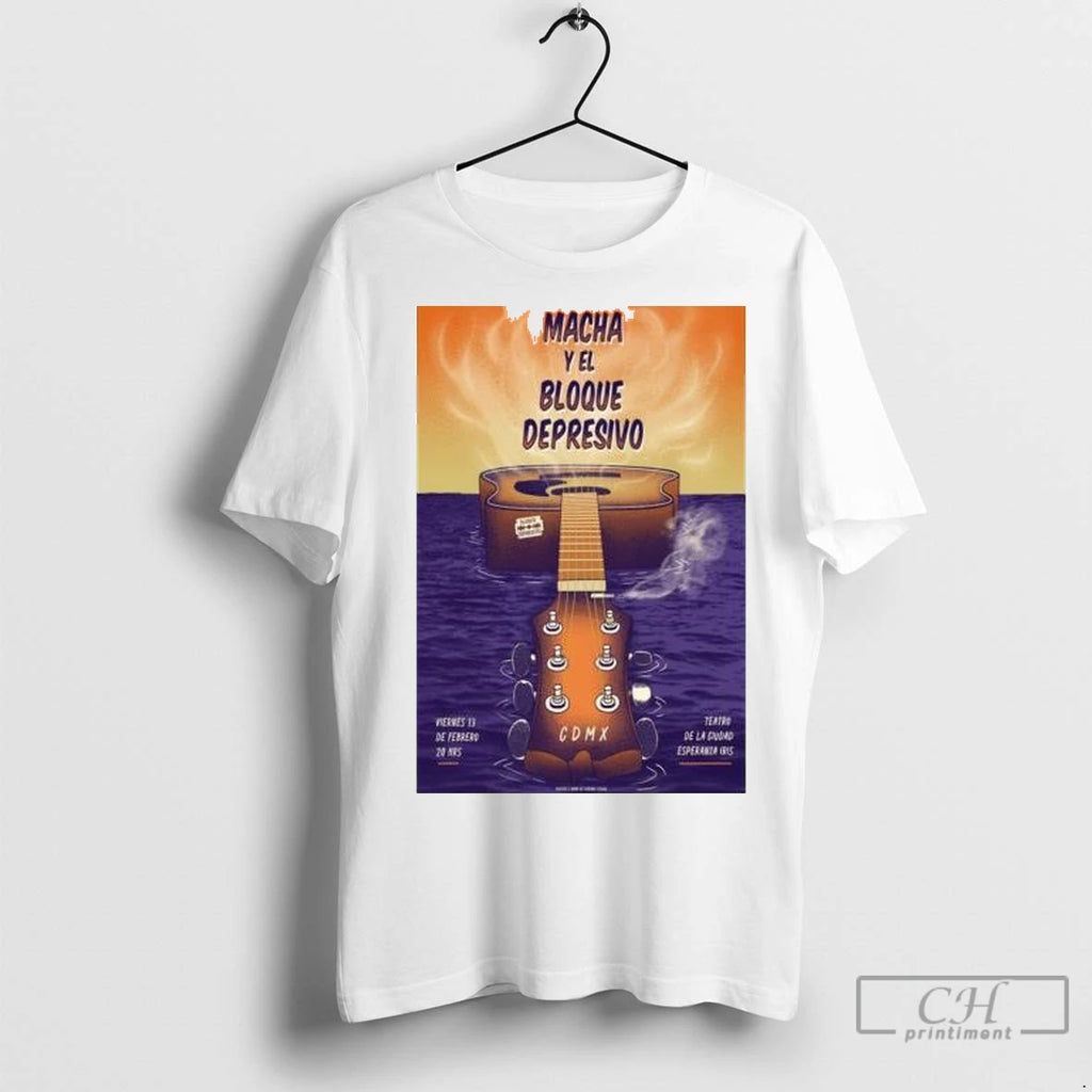 Premium Macha Y El Bloque Depresivo Feb 13 2026 Mexico Circle White T-Shirts, Hoodie, Sweatshirt | InkNestWear.com
