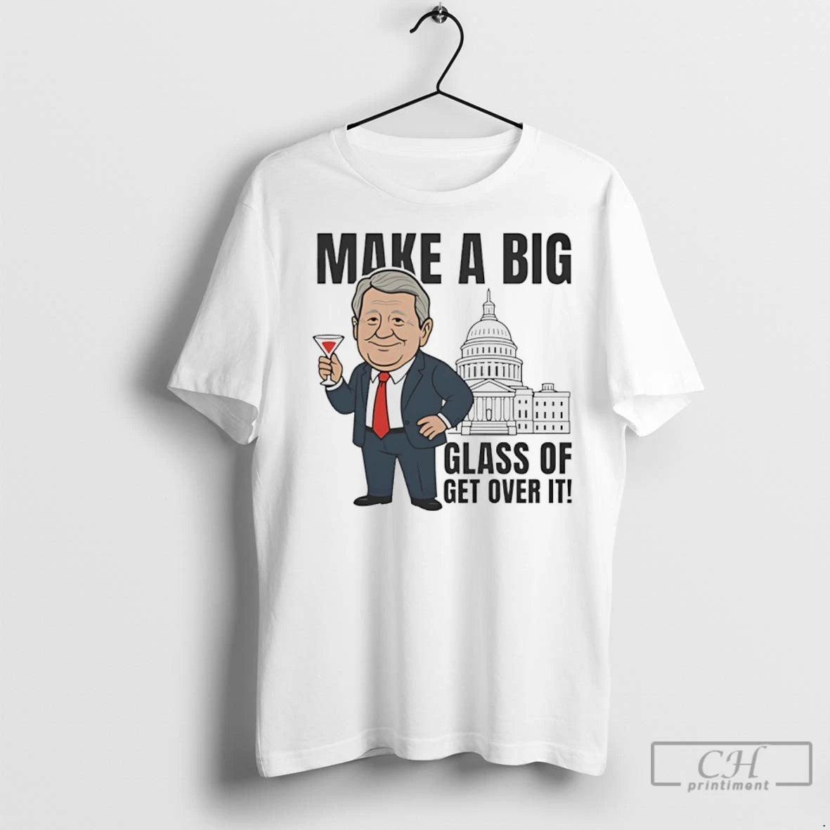 Premium Make A Big Glass Of Get Over It Senator Kennedy Cartoon T-Shirts, Hoodie, Sweatshirt | InkNestWear.com