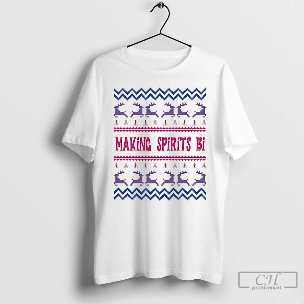Premium Making Spirits Bi Christmas T Shirts Hoodie, Sweatshirt | InkNestWear.com