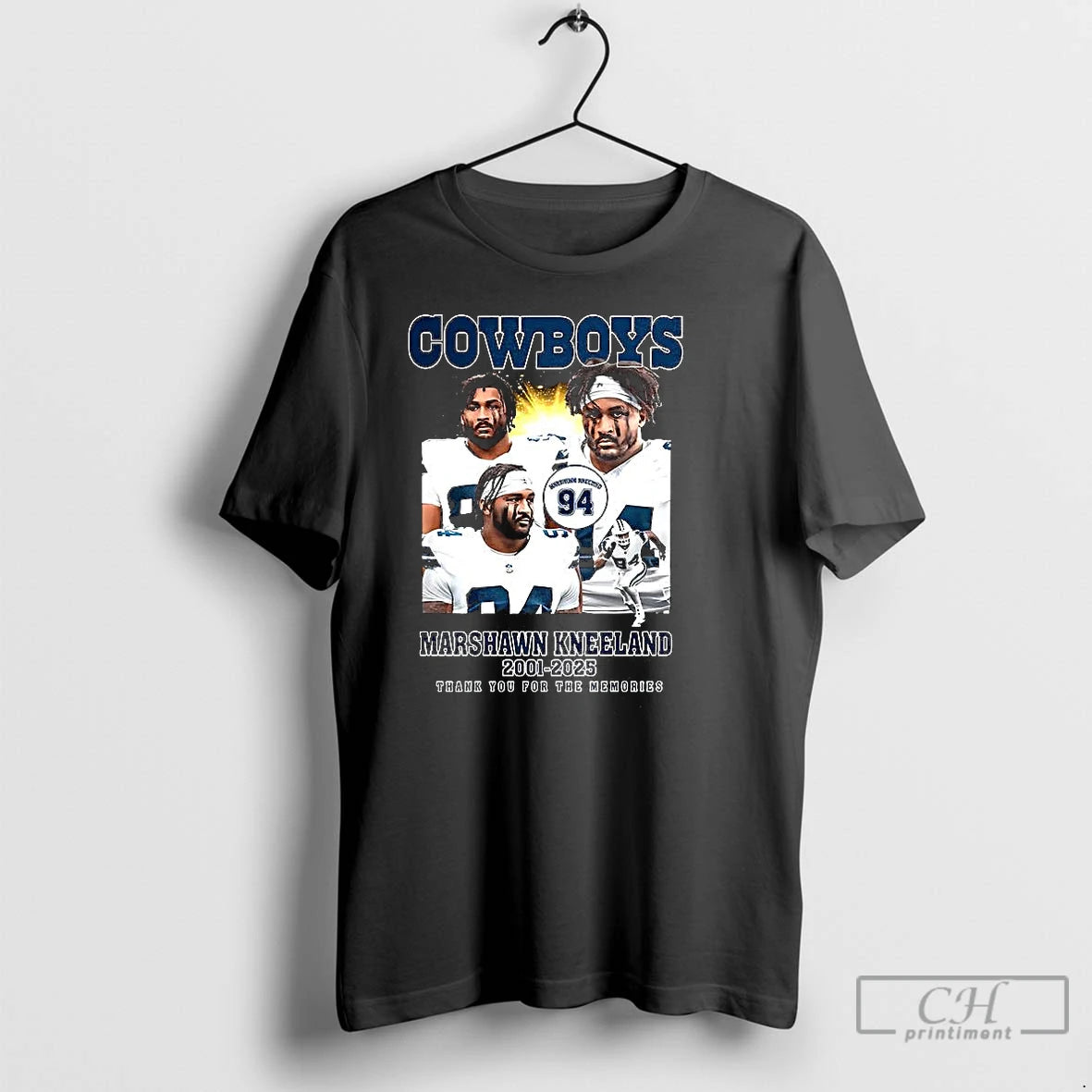 Premium Marshawn Kneeland Dallas Cowboys Number 94 2001 2025 Thank You For The Memories T-Shirts, Hoodie, Sweatshirt