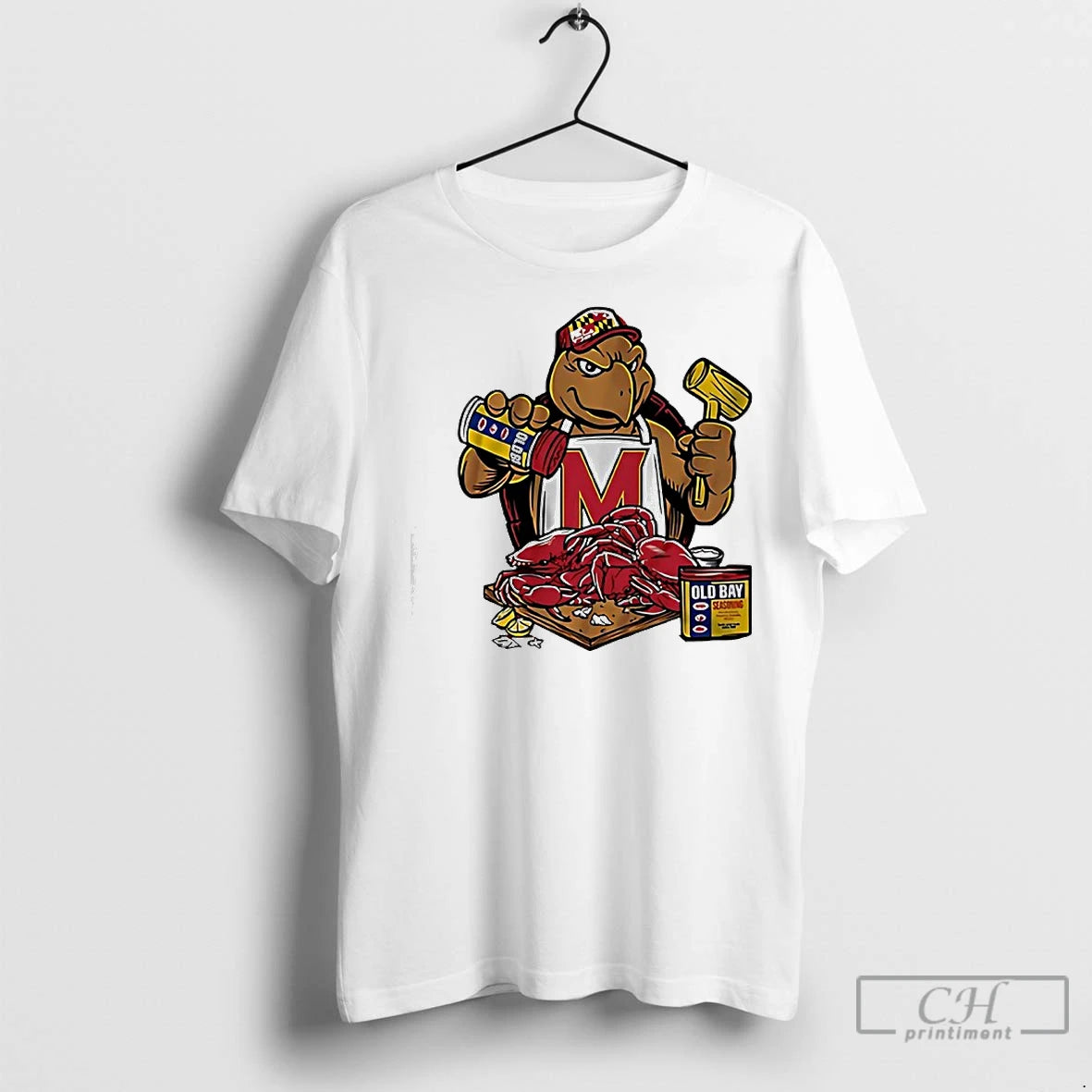 Premium Maryland Terrapins Old Bay Crab Picking Testudo T-Shirts, Hoodie, Sweatshirt | InkNestWear.com