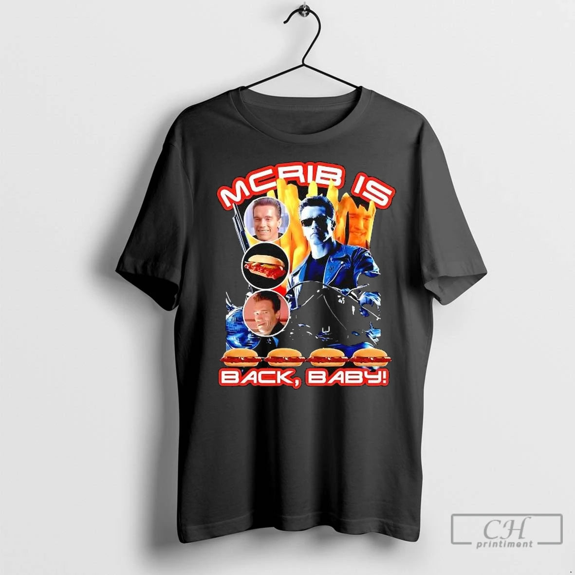 Premium Mc Rib Is Back Baby Mcdonalds Popular T-Shirts, Hoodie, Sweatshirt | InkNestWear.com