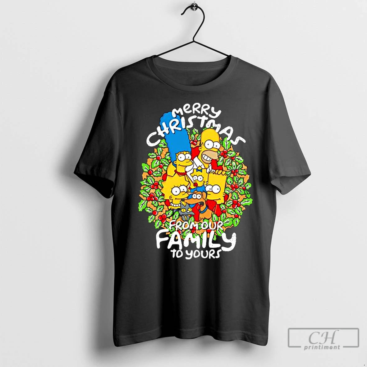 Premium Merry Christmas From Our Family To Yours Graphic T-Shirts, Hoodie, Sweatshirt | InkNestWear.com