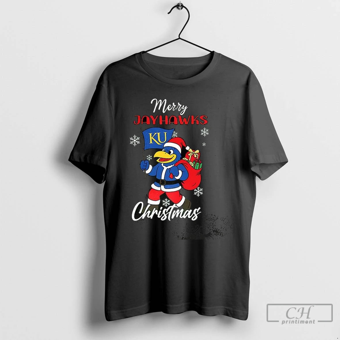 Premium Merry Kansas Jayhawks Ncaa Mascot Christmas T-Shirts, Hoodie, Sweatshirt | InkNestWear.com