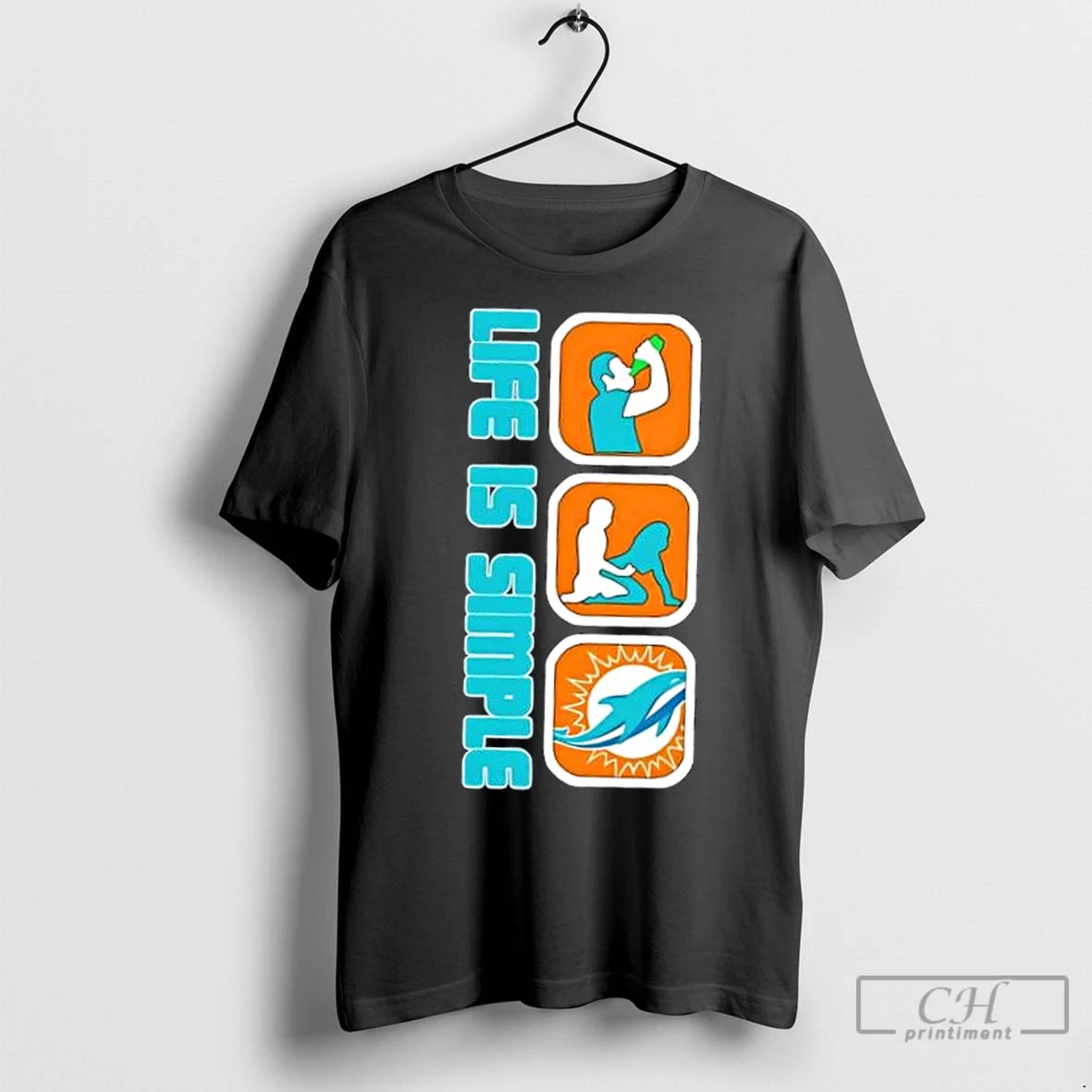 Premium Miami Dolphins Football Life Is Simple T-Shirts, Hoodie, Sweatshirt | InkNestWear.com