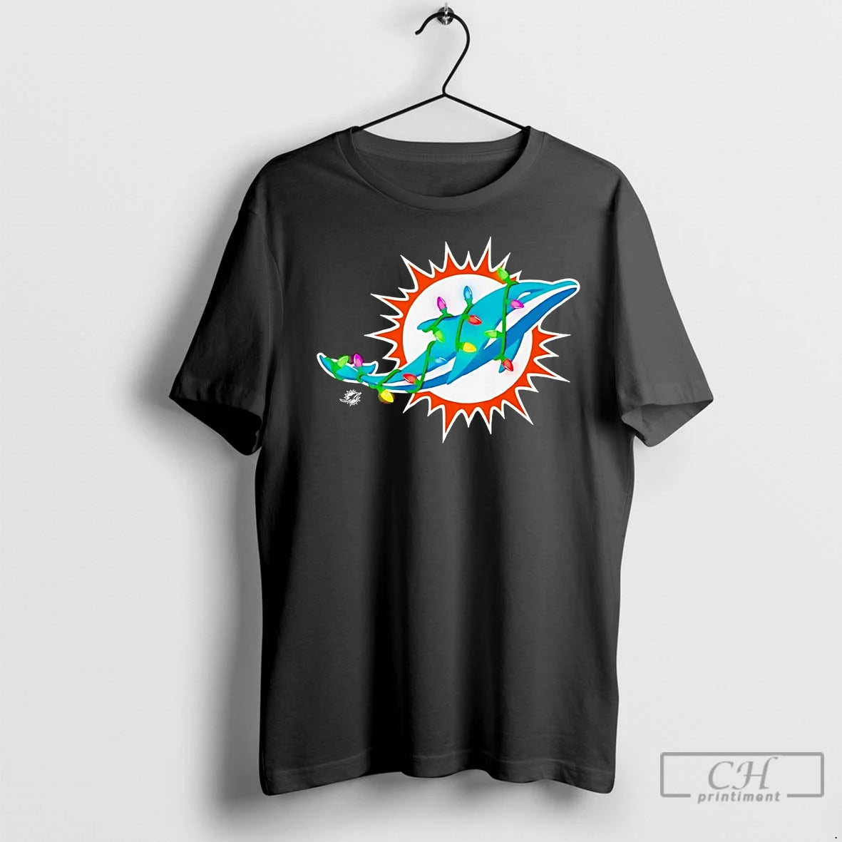 Premium Miami Dolphins Logo Christmas Light T-Shirts, Hoodie, Sweatshirt | InkNestWear.com