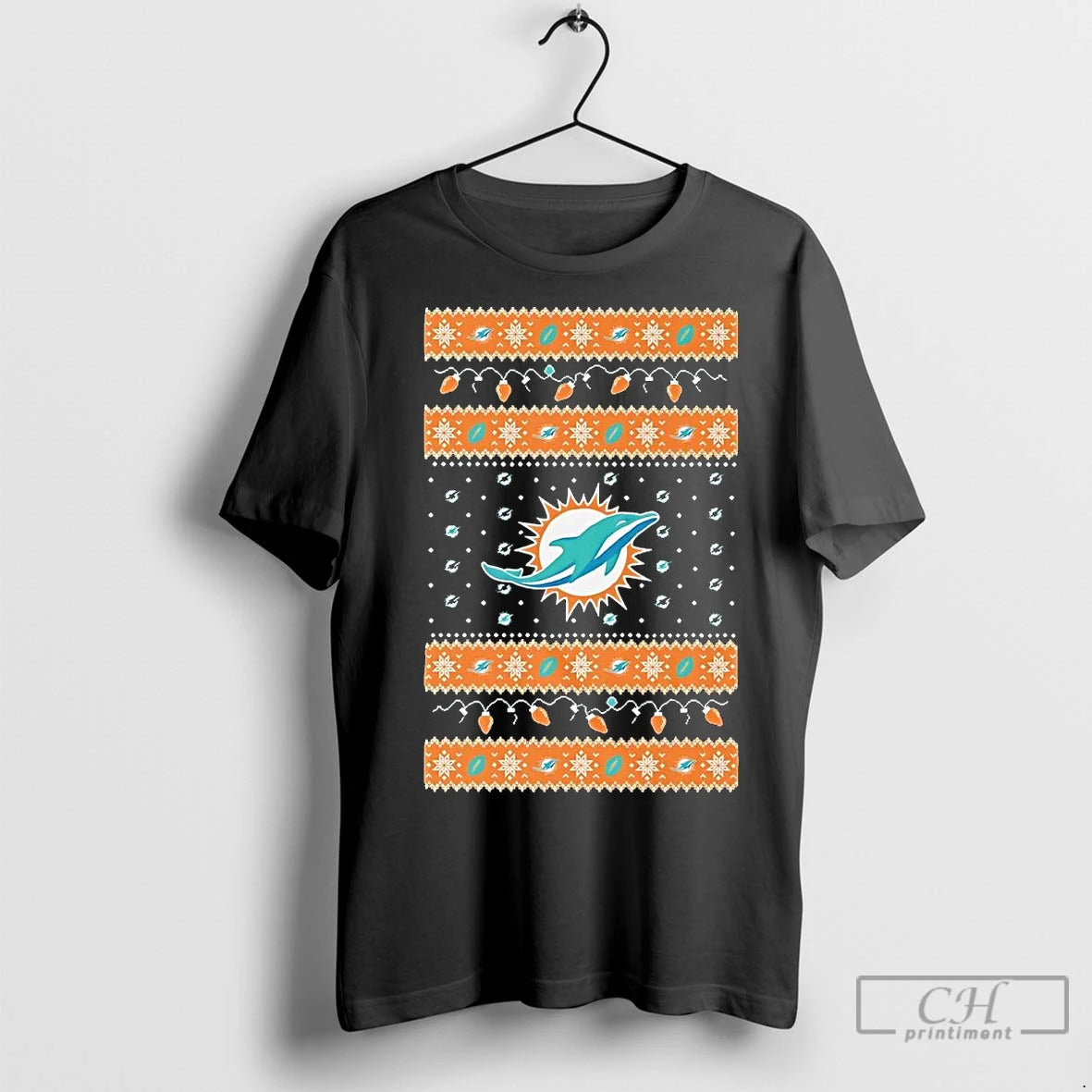Premium Miami Dolphins Ugly Christmas Light T-Shirts, Hoodie, Sweatshirt | InkNestWear.com