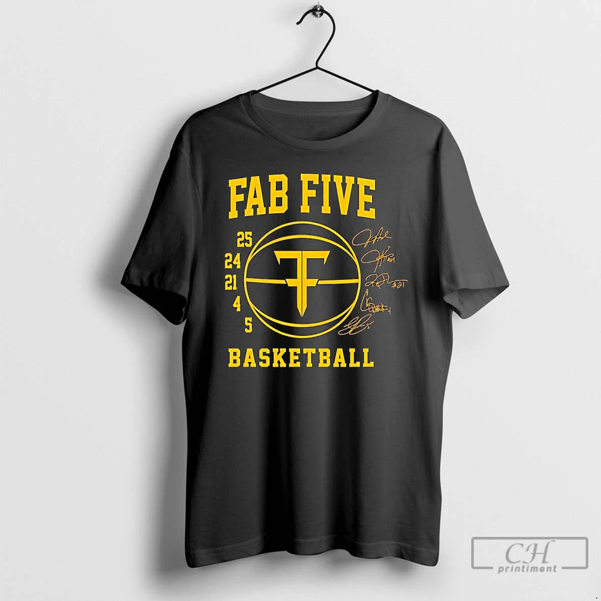 Premium Michigan 2026 Basketball National Champions Fab Five Signature