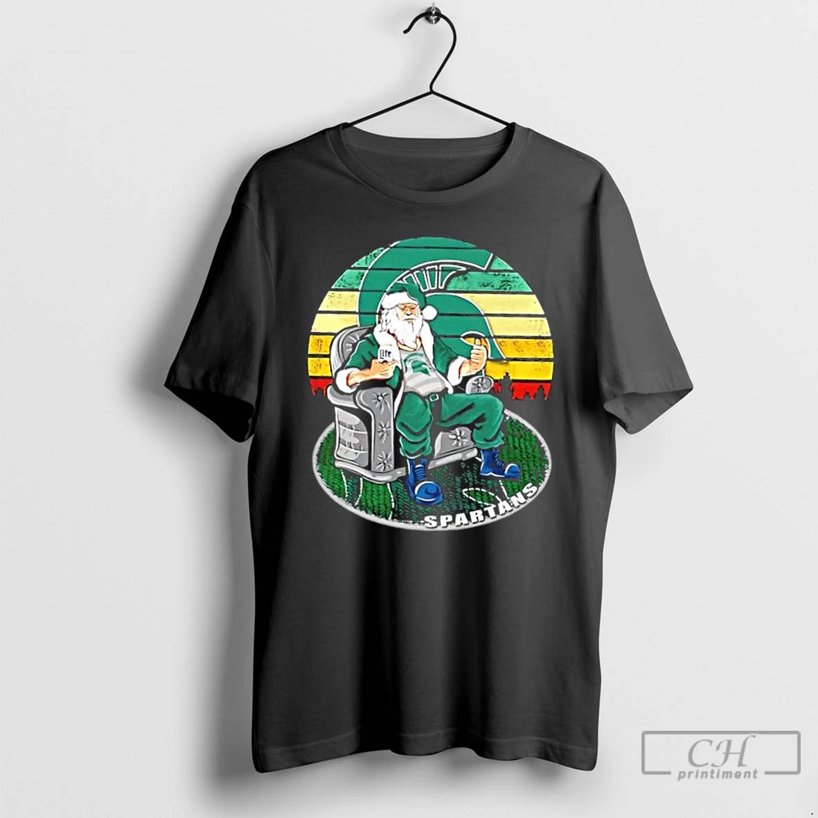 Premium Michigan State Spartans X Santa Claus Christmas Vintage T Shirts Hoodie, Sweatshirt | InkNestWear.com