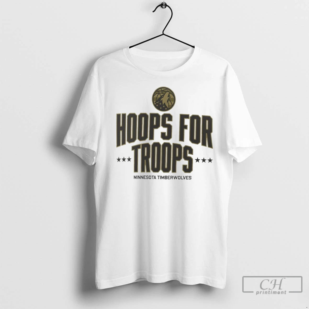 Premium Minnesota Timberwolves Hoops For Troops T-Shirts, Hoodie, Sweatshirt | InkNestWear.com