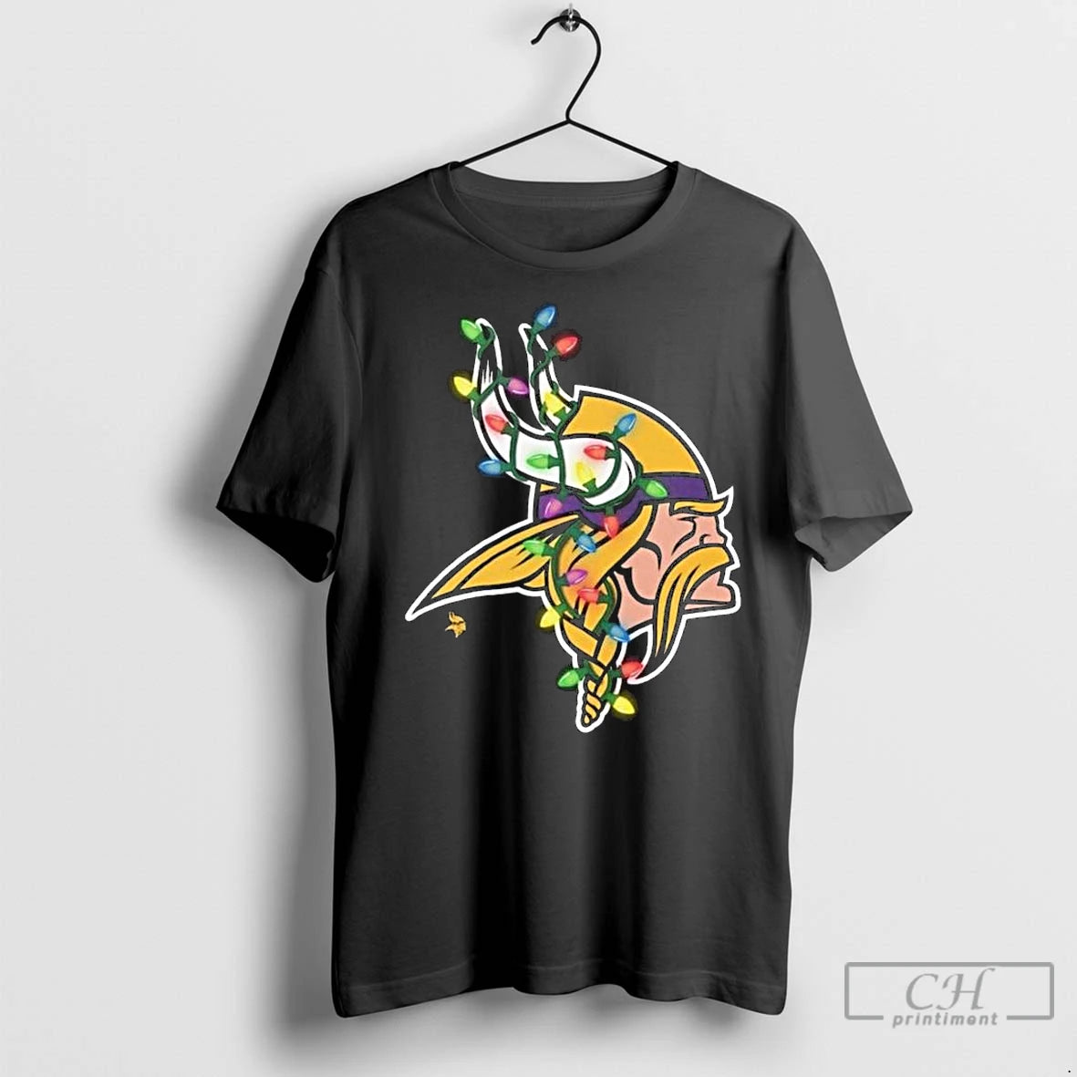 Premium Minnesota Vikings Primary Logo Holiday Lights 2025 Long Sleve T-Shirts, Hoodie, Sweatshirt | InkNestWear.com