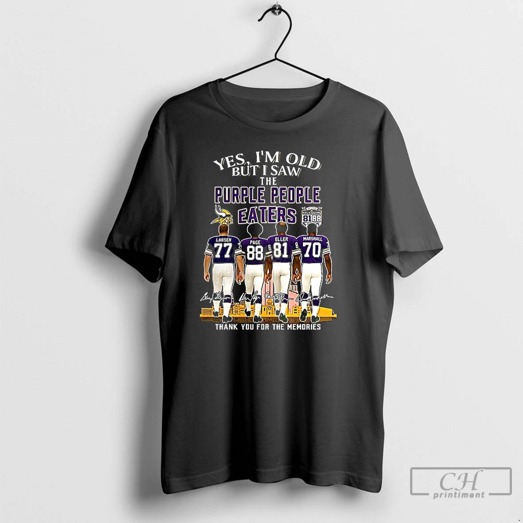 Premium Minnesota Vikings Yes Im Old But I Saw The Purple People Eaters 2025 Player T-Shirts, Hoodie, Sweatshirt