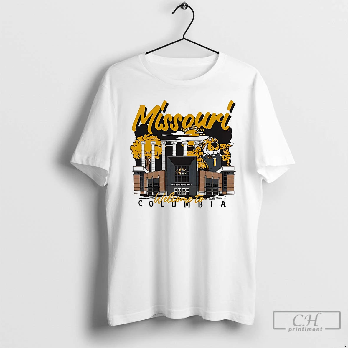 Premium Missouri Tigers Mascot Welcome To Columbia Campus T Shirts Hoodie, Sweatshirt | InkNestWear.com