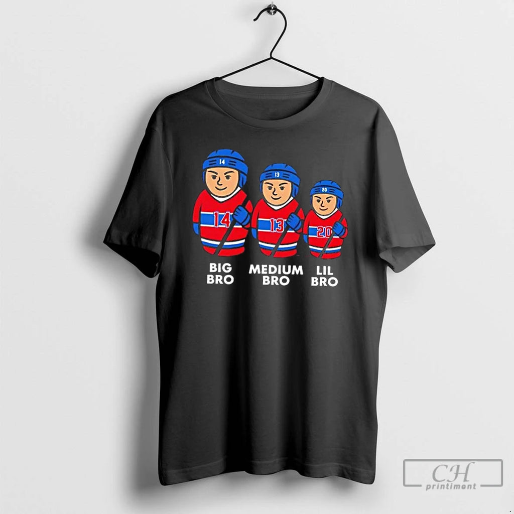Premium Montreal Canadiens 3 Bros Big Bro Medium Bro Lil Bro T Shirts Hoodie, Sweatshirt | InkNestWear.com
