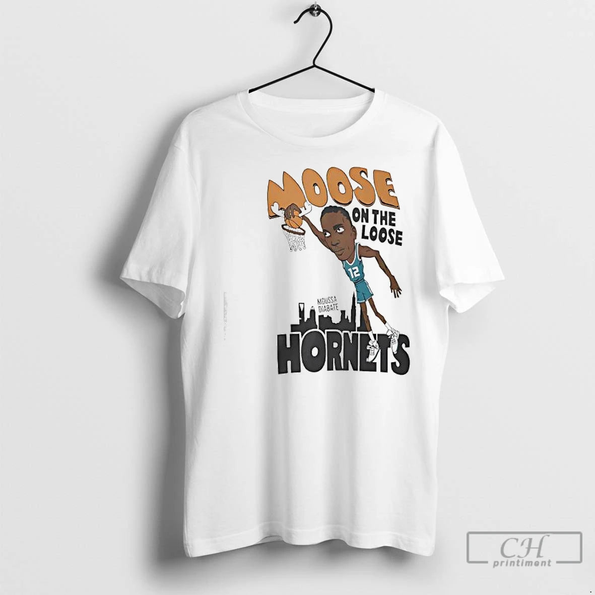 Premium Moose On The Loose Hornets Moussa Diabate T-Shirts, Hoodie, Sweatshirt | InkNestWear.com