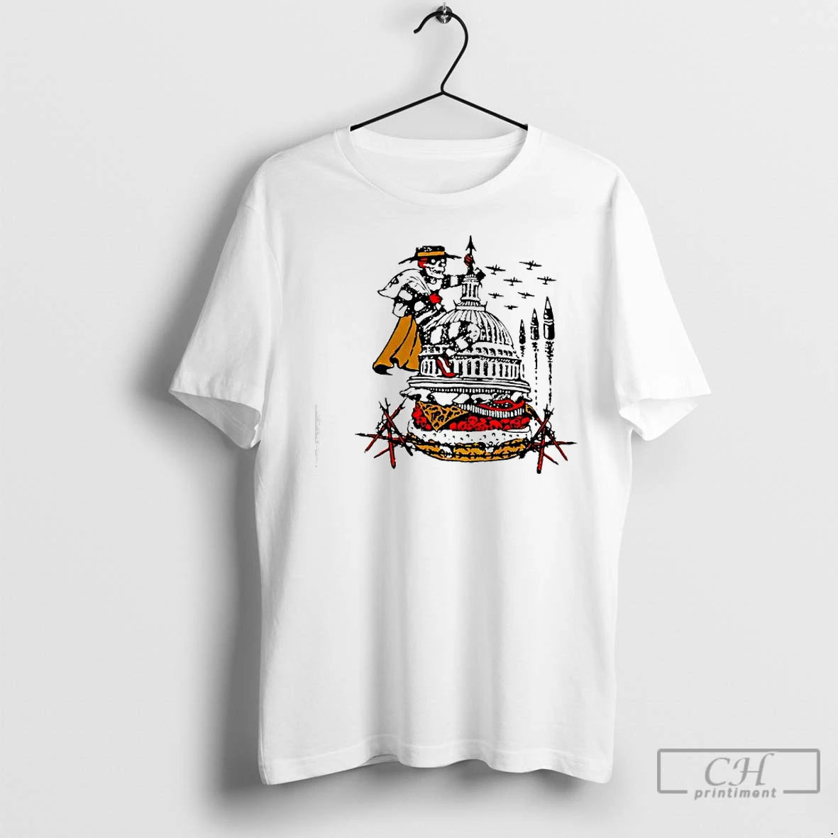 Premium Murder Burger Skeleton Graphic T-Shirts, Hoodie, Sweatshirt | InkNestWear.com