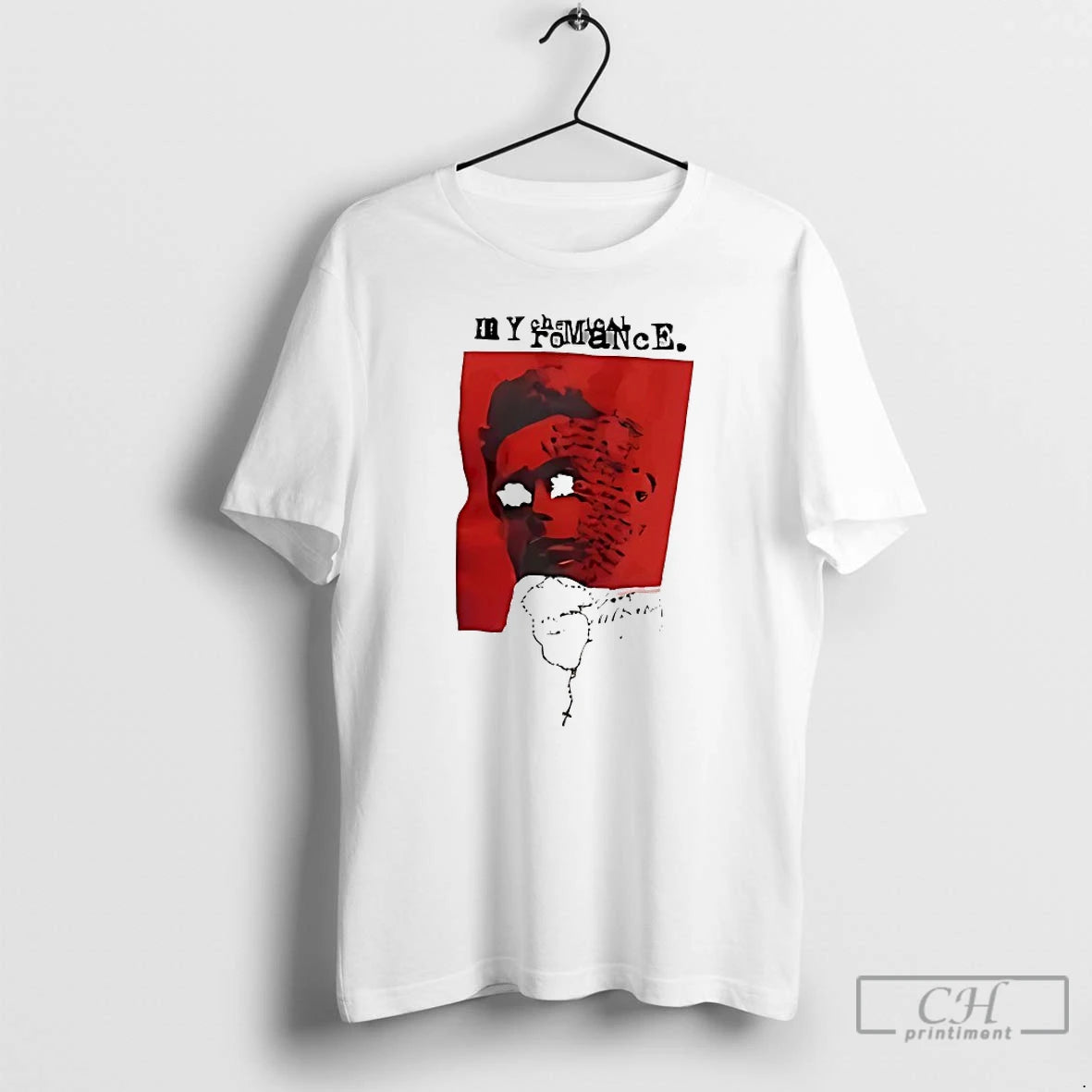 Premium My Chemical Romance Red Face Art Punk Rock Band T Shirts Hoodie, Sweatshirt | InkNestWear.com