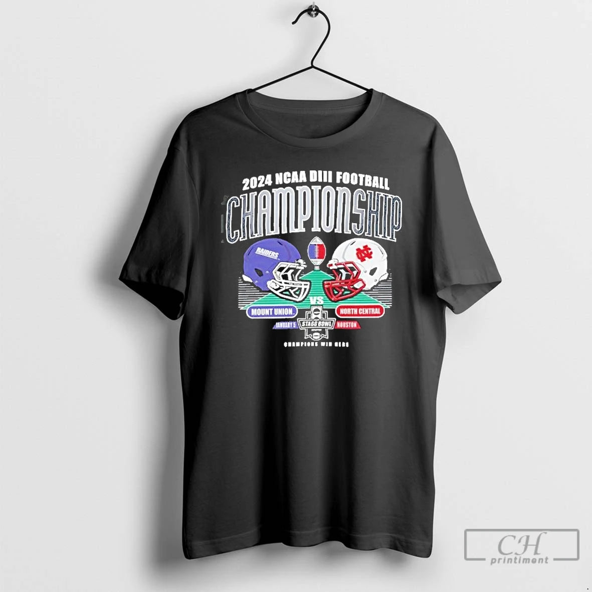 Premium Ncaa Diii Football Championship Mount Union Vs North Central Football T-Shirts, Hoodie, Sweatshirt | InkNestWear.com