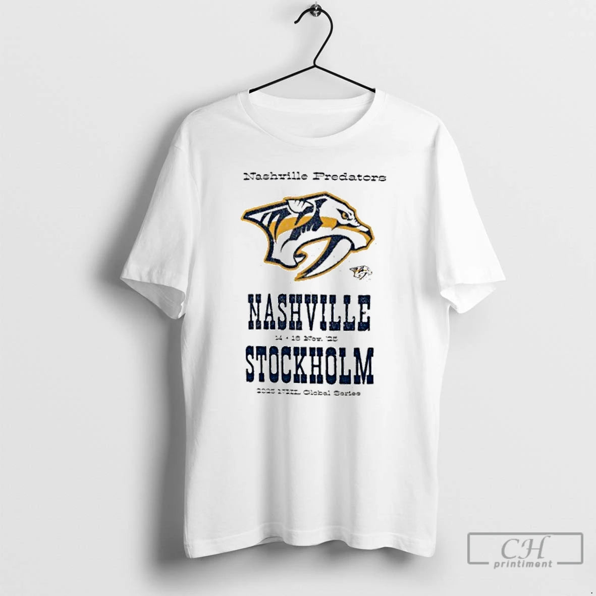 Premium Nashville Predators 2025 Nhl Global Series Hometown To Stockholm T-Shirts, Hoodie, Sweatshirt | InkNestWear.com