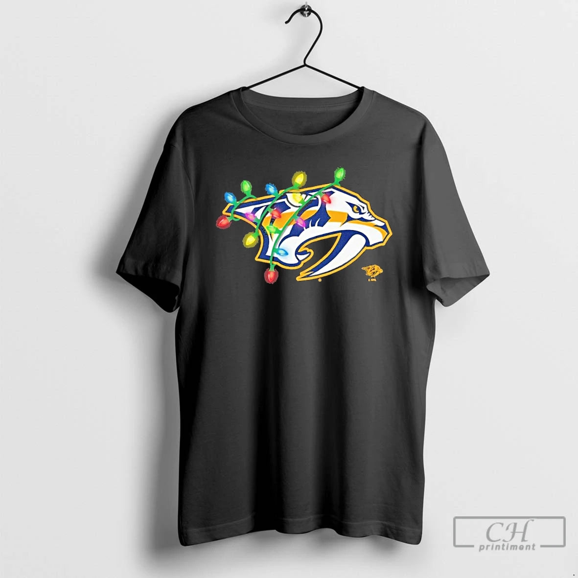Premium Nashville Predators Logo Lights Christmas T-Shirts, Hoodie, Sweatshirt | InkNestWear.com