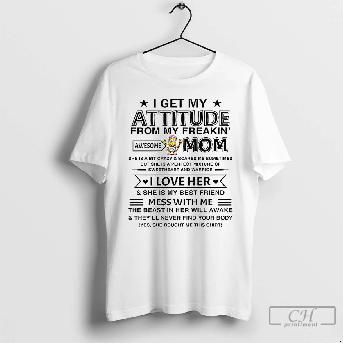 Ndcncum3 Minion I Get My Attitude My Freakin Awesome Mom She Is T-Shirts, Hoodie, Sweatshirt
