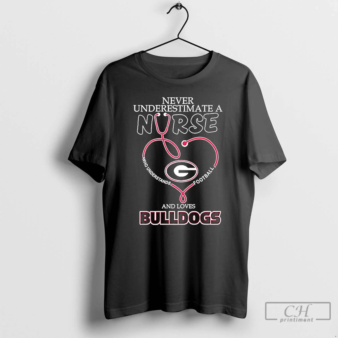Premium Never Underestimate A Nurse Who Understands Football And Loves Georgia Bulldogs T Shirts Hoodie, Sweatshirt