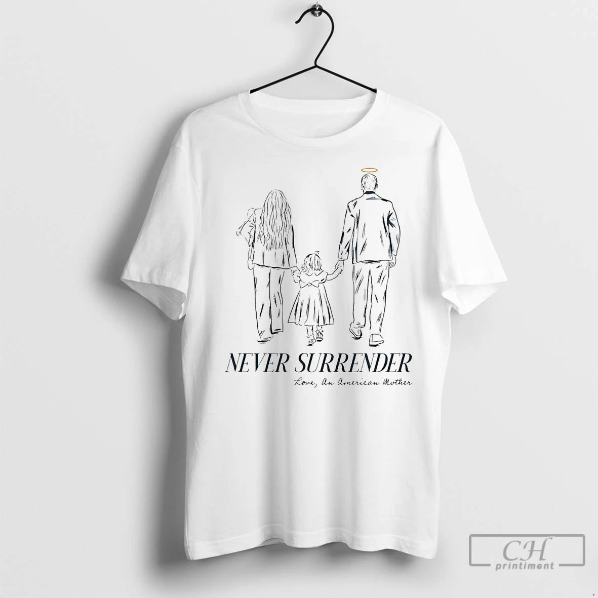 Premium Never Surrender Love An American Mother T-Shirts, Hoodie, Sweatshirt | InkNestWear.com