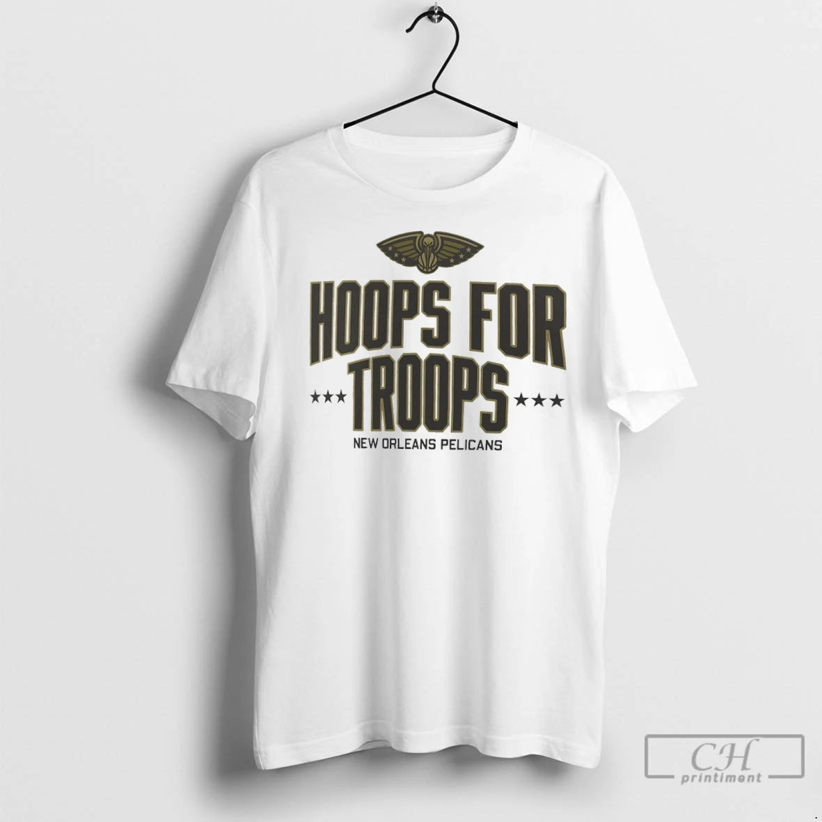 Premium New Orleans Pelicans Hoops For Troops T-Shirts, Hoodie, Sweatshirt | InkNestWear.com