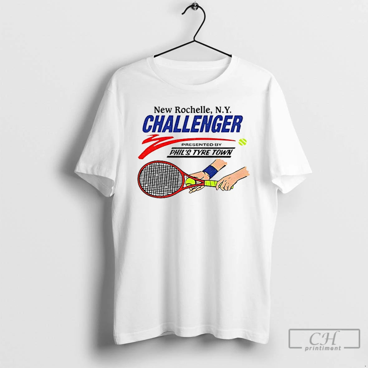 Premium New Rochelle N Y Challenger Racket Presented By Phils Type Town Tennis T Shirts Hoodie, Sweatshirt | InkNestWear.com
