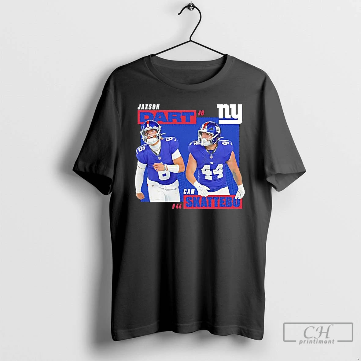 Premium New York Giants Rb Cam Skattebo 44 Jaxson Dart 8 Graphic T Shirts Hoodie, Sweatshirt | InkNestWear.com