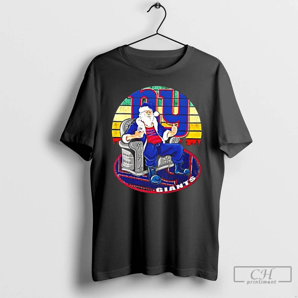 Premium New York Giants X Santa Claus Christmas Vintage T Shirts Hoodie, Sweatshirt | InkNestWear.com