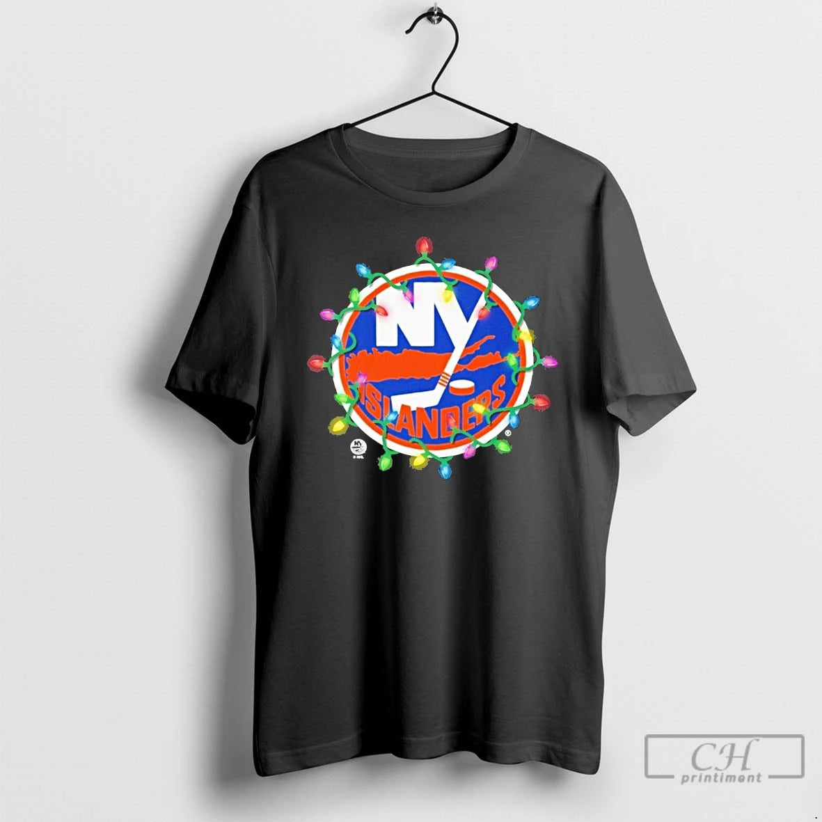 Premium New York Islanders Logo Lights Christmas T-Shirts, Hoodie, Sweatshirt | InkNestWear.com