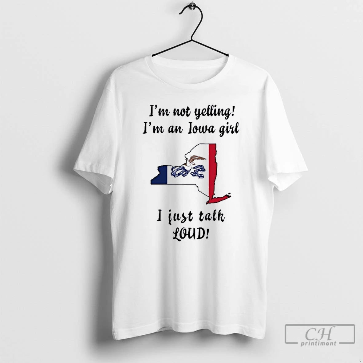 Premium New York Map Im Not Yelling Im An Iowa Girl I Just Talk Loud T-Shirts, Hoodie, Sweatshirt | InkNestWear.com
