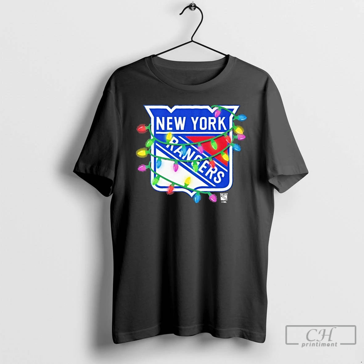 Premium New York Rangers Logo Lights Christmas T-Shirts, Hoodie, Sweatshirt | InkNestWear.com