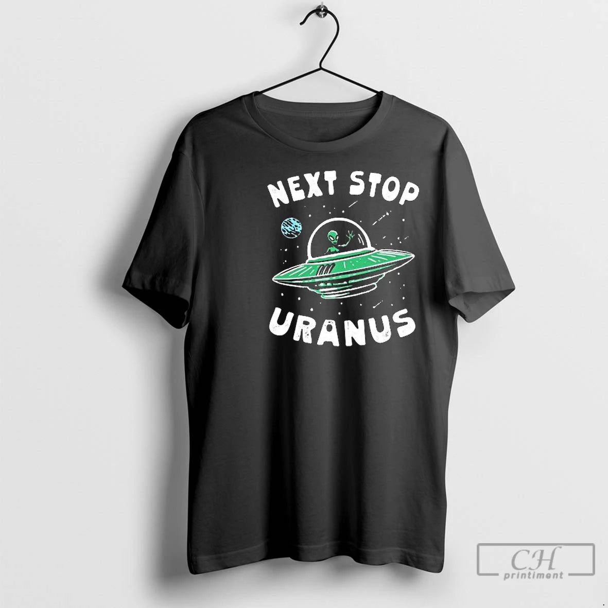 Premium Next Stop Uranus Ufo Circle Black T-Shirts, Hoodie, Sweatshirt | InkNestWear.com