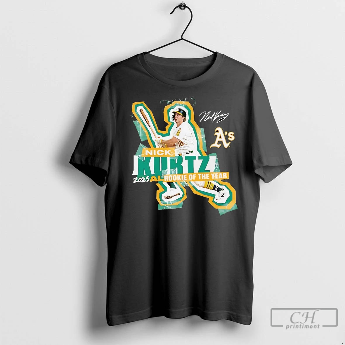 Premium Nick Kurtz American League Rookie Of The Year 2025 Oakland Athletics T-Shirts, Hoodie, Sweatshirt | InkNestWear.com