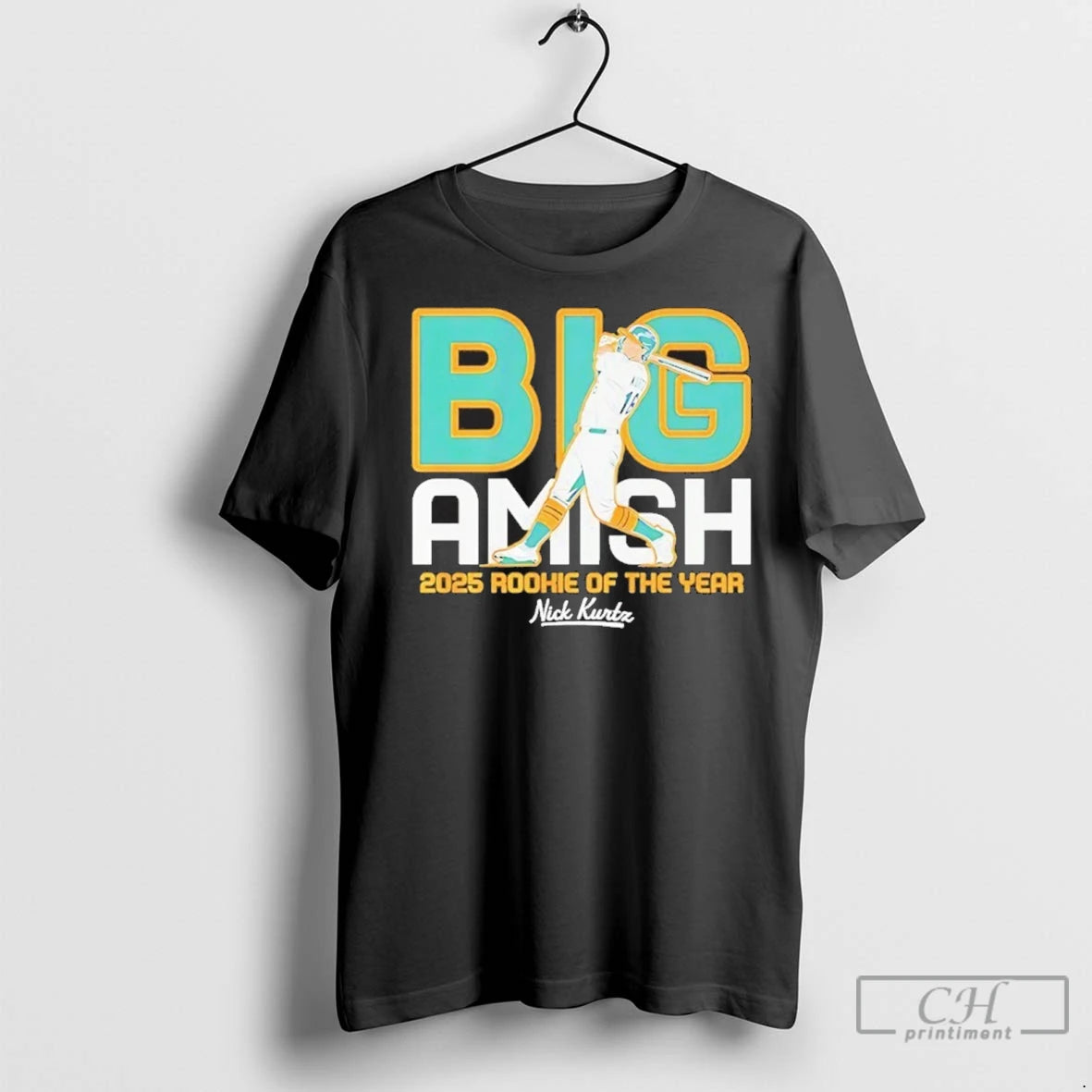 Premium Nick Kurtz Big Amish 2025 Rookie Of The Year T-Shirts, Hoodie, Sweatshirt | InkNestWear.com