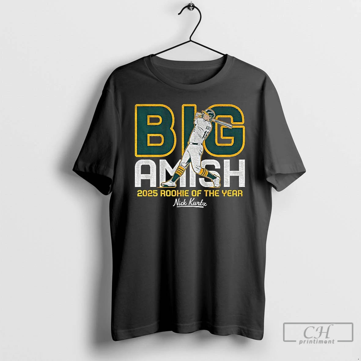 Premium Nick Kurtz Oakland Athletics Mlb Baseball Big Amish Rookie Of The Year T Shirts Hoodie, Sweatshirt | InkNestWear.com
