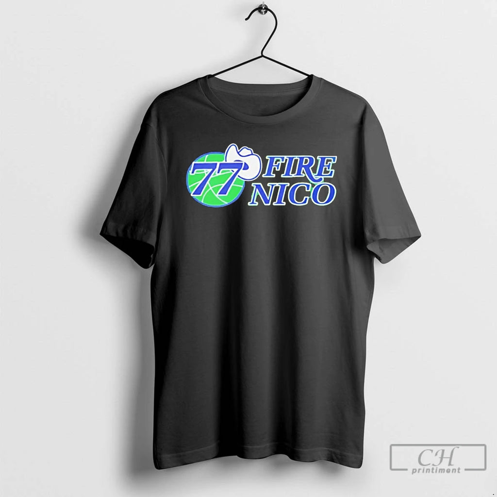 Premium Nico Harrison Dallas Mavericks Fire Nico 77 T Shirts Hoodie, Sweatshirt | InkNestWear.com