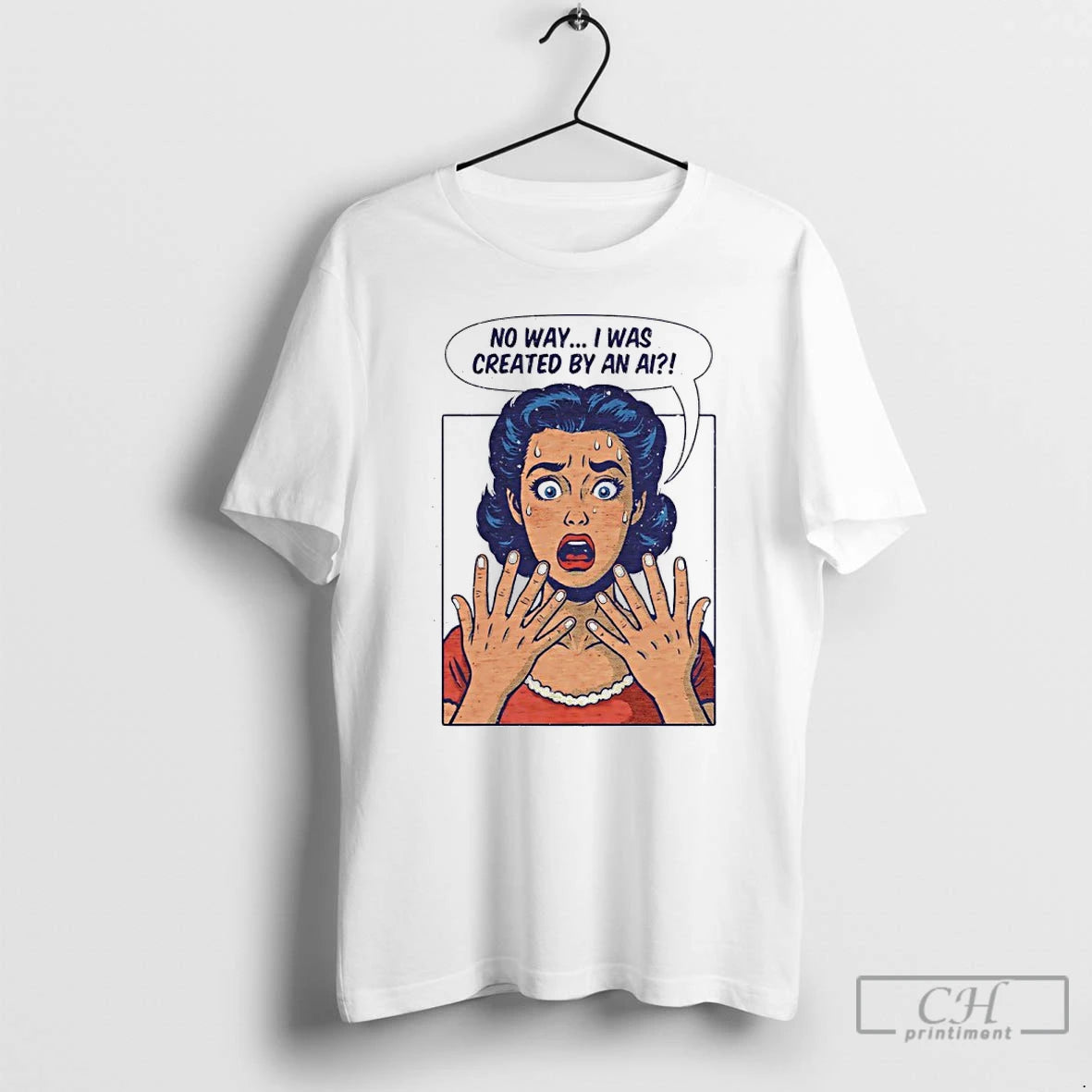 Premium No Way I Was Created By An Ai Panic T Shirts Hoodie, Sweatshirt | InkNestWear.com