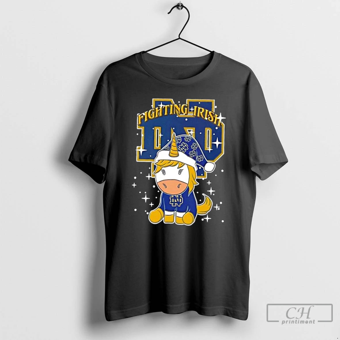 Premium Notre Dame Fighting Irish Football X Unicorn Merry Christmas T Shirts Hoodie, Sweatshirt | InkNestWear.com