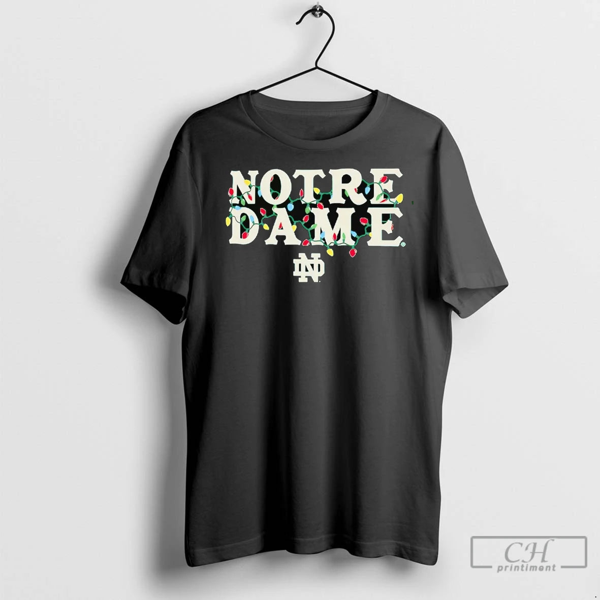 Premium Notre Dame Fighting Irish String Lights Christmas T-Shirts, Hoodie, Sweatshirt | InkNestWear.com