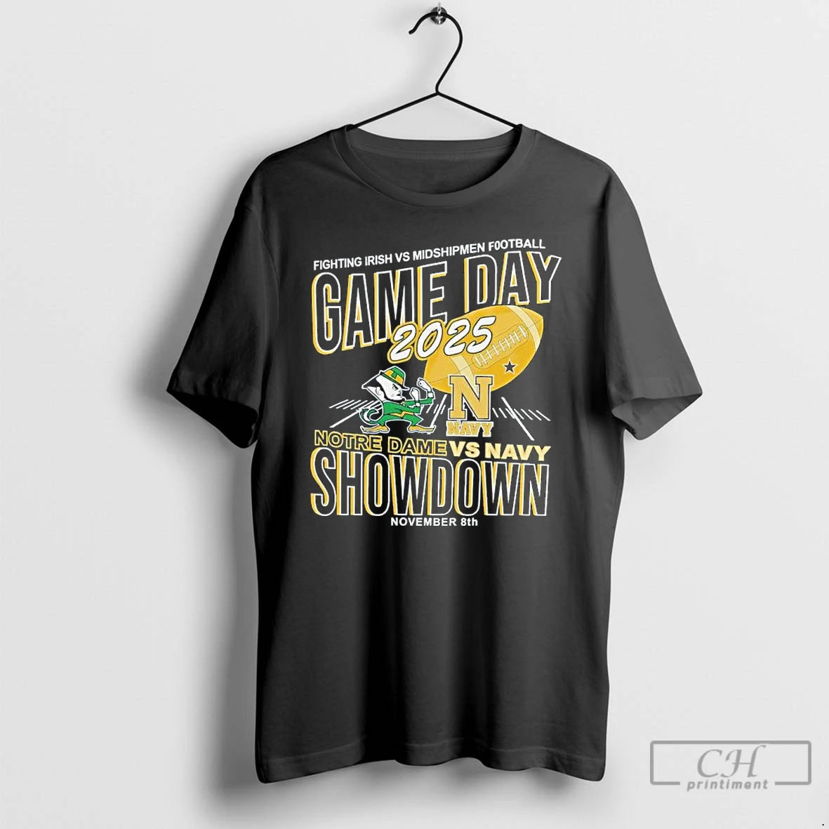 Premium November 8th Notre Dame Vs Navy Midshipmen 2025 Gameday Showdown T Shirts Hoodie, Sweatshirt | InkNestWear.com