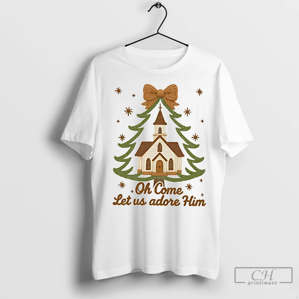 Premium Oh Come Let Us Adore Him Christmas T-Shirts, Hoodie, Sweatshirt | InkNestWear.com