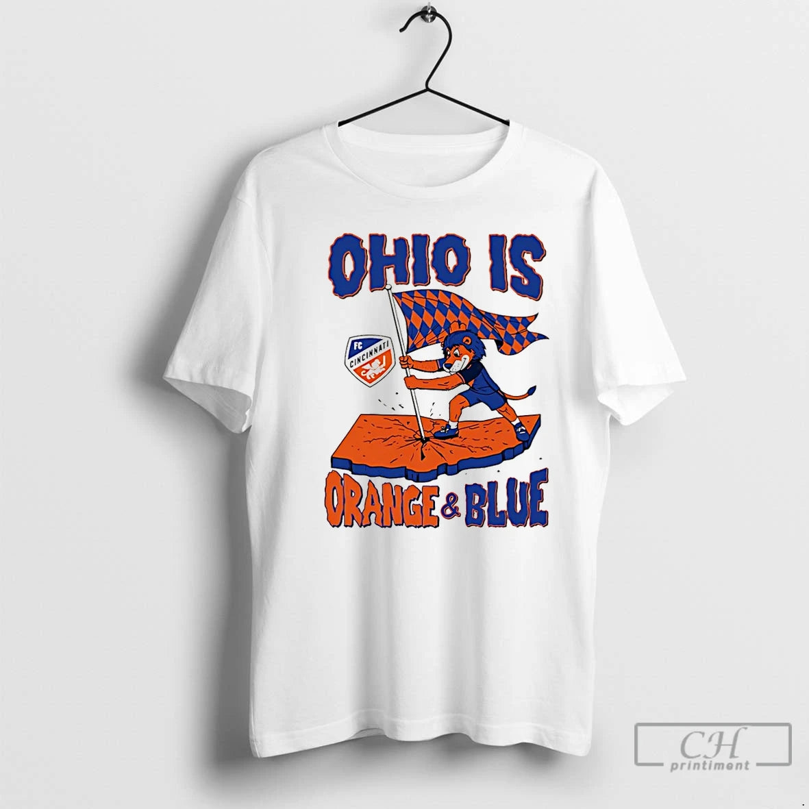 Premium Ohio Is Orange And Blue Fc Cincinnati Mascot Christmas T Shirts Hoodie, Sweatshirt | InkNestWear.com