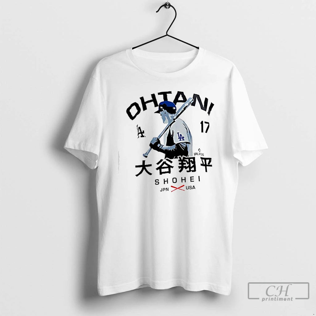 Premium Ohtani Shohei La 17 Jpn Usa T-Shirts, Hoodie, Sweatshirt | InkNestWear.com