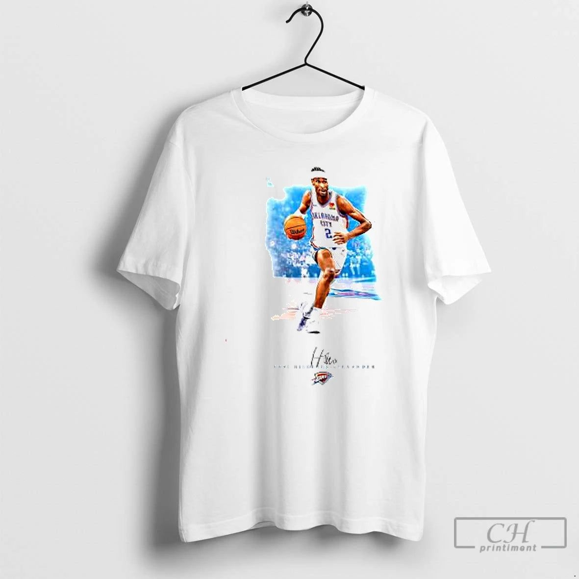 Premium Oklahoma City Thunder Shai Gilgeous Alexander Player Signature T Shirts Hoodie, Sweatshirt | InkNestWear.com