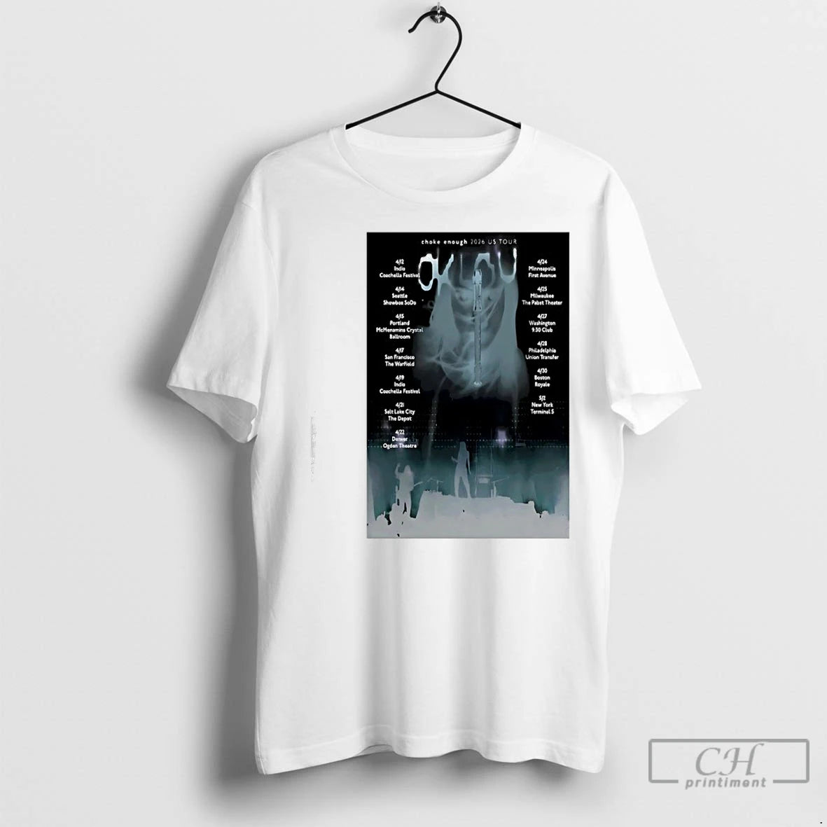 Premium Oklou Event Choke Enough 2026 Us Tour T-Shirts, Hoodie, Sweatshirt | InkNestWear.com