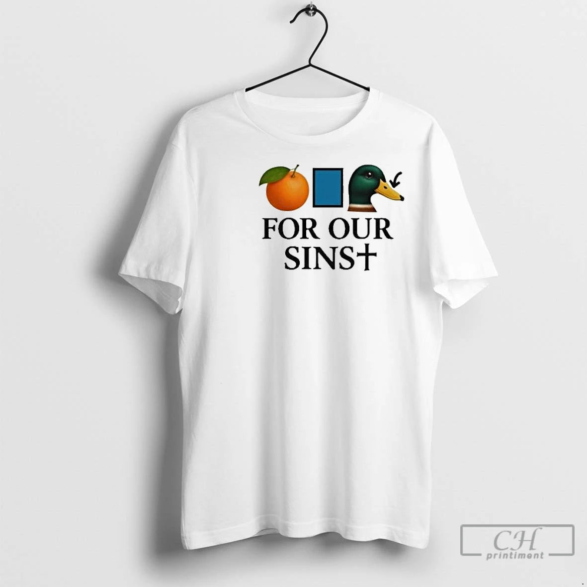 Premium Orange Duck For Our Sins Circle White T-Shirts, Hoodie, Sweatshirt | InkNestWear.com